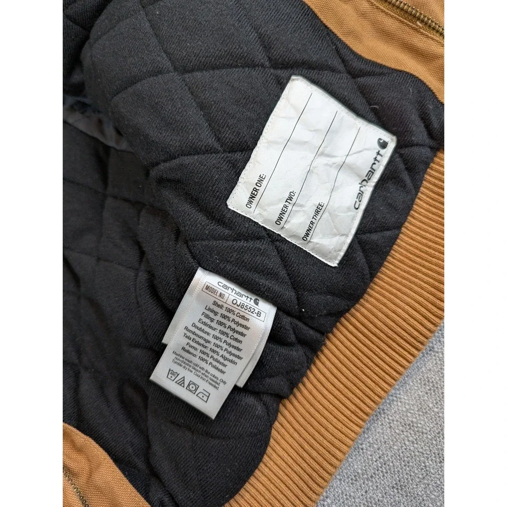 Carhartt Jacket Toddler Boy 2T Brown Canvas Insulated Hooded Active Canvas